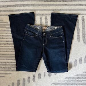 Paige Dark Denim Canyon Flare Jeans